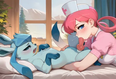 Nurse joy x glaceon
