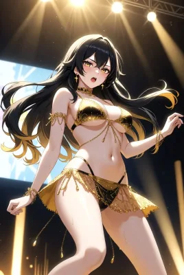 Golden Goddess in Yellow Bikini